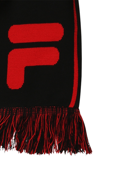 C44 TEAM SCARF BLACK-TRUE RED 2