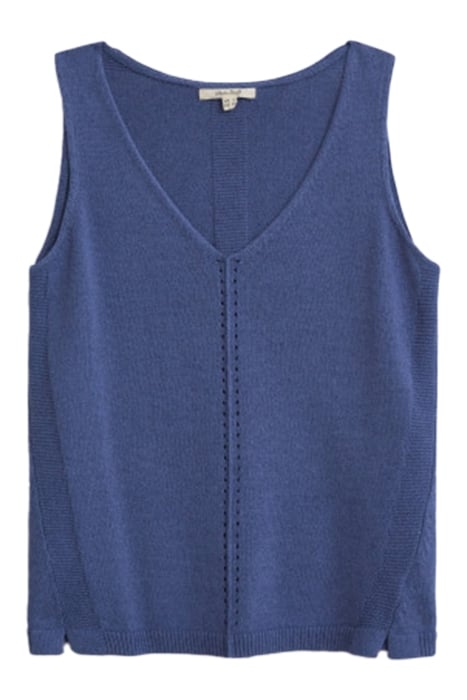 TALLULAH KNIT VEST MID BLUE 1