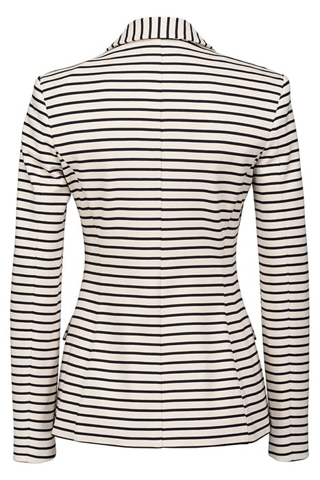 ASSAGO GIACCA PUNTO ROMA RIGAT ECRU/NAVY BLUE 6