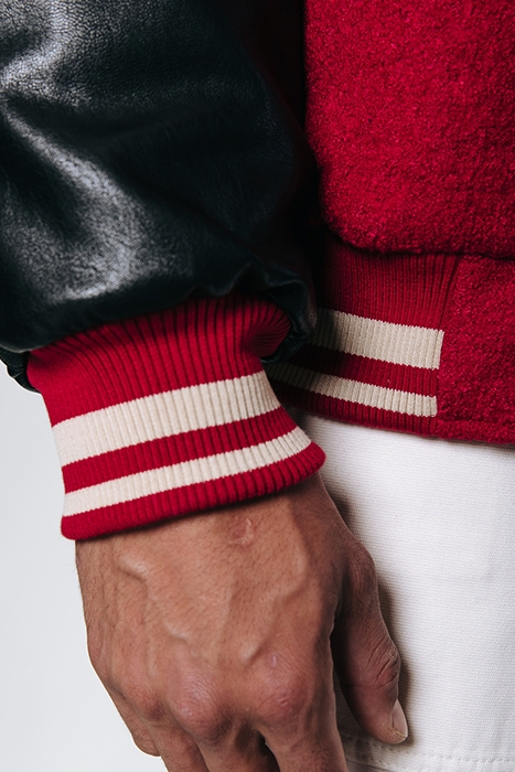 BOAZ BASEBALL JACKET RED 6