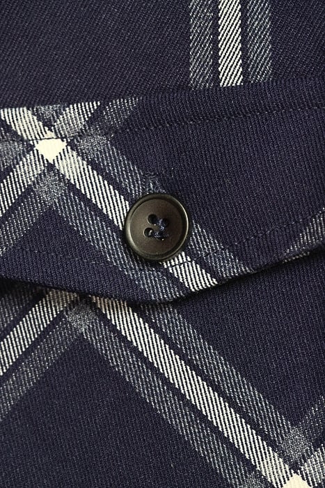 SHERPA LINED SHIRT JACKET NAVY/WHT 6