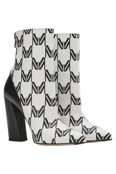 PRINTED ANKLE BOOTS BLACK/WHITE LOGO PRINT 2