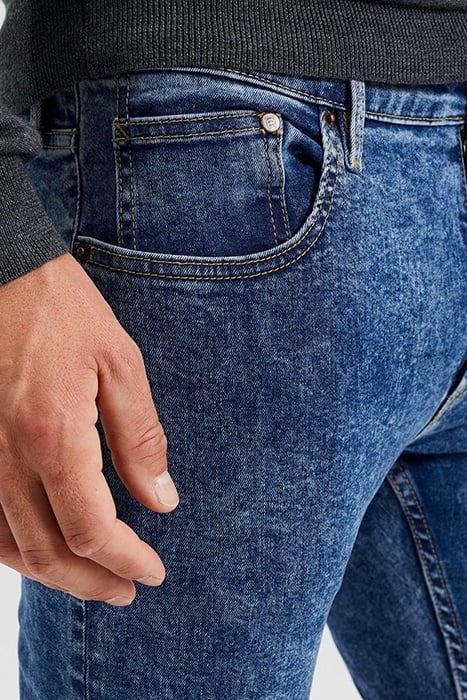 MEN'S SKINNY FIT JEANS WITH SUPERSTRETCH BLUE 5