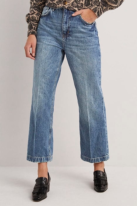 RIGID CROPPED FLARE JEANS GRN 1