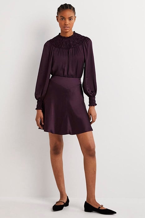 SATIN BIAS-CUT MINI SKIRT BER 1