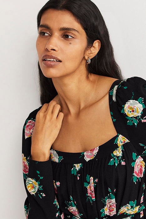 SQUARE NECK MAXI DRESS BLK 5