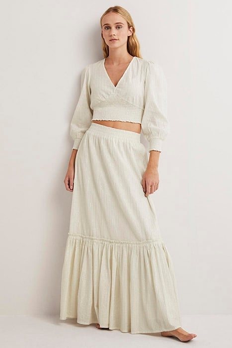 COTTON METALLIC MAXI SKIRT IVO 3