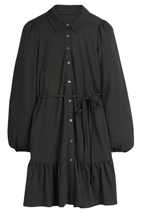 TIERED JERSEY MINI SHIRT DRESS CHK 6