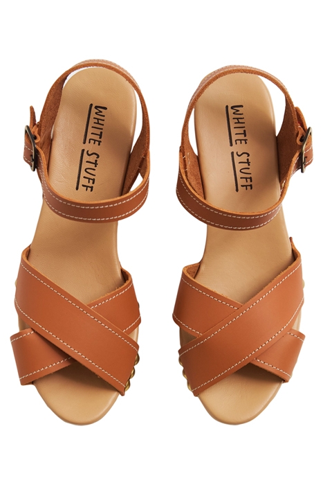 OPEN TOE CLOGS MID TAN 3