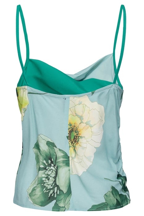 VISERBELLA TOP CREPE DE CHINE MULT.AQUAMARINE/YELLOW 7