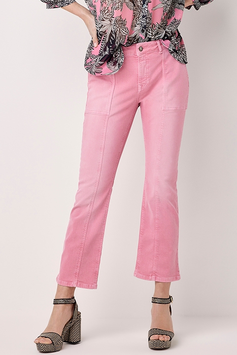 BOOTCUT CROPPED PANT SLUBBY STRETCH TWILL PURPLES 1