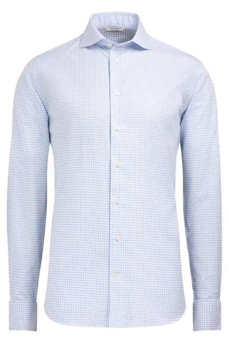 Light Blue Checked Extra Slim Fit Shirt 6