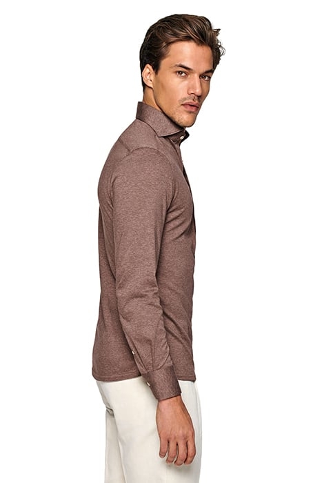 Knitted taupe popover 39 purple line casual ESF knit 5