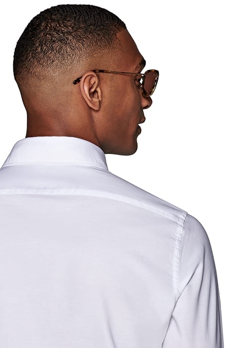 White Washed Oxford Slim Fit Shirt 6