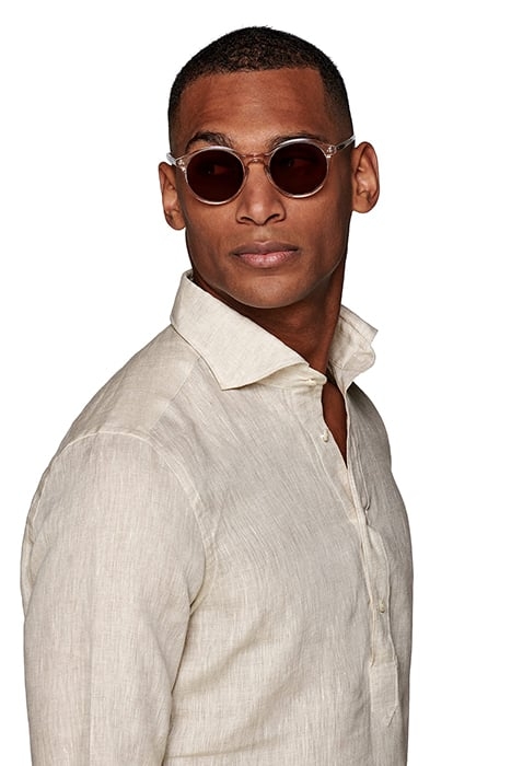 Light Brown Extra Slim Fit Popover 6