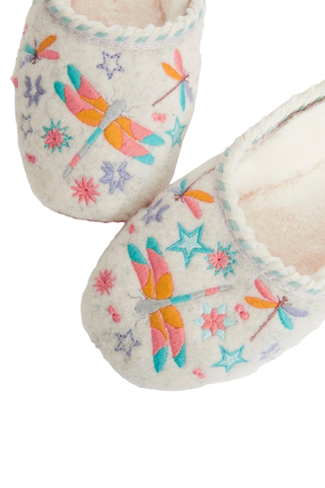 EMBROIDERED DRAGONFLY BALLET IVORY MULTI 4