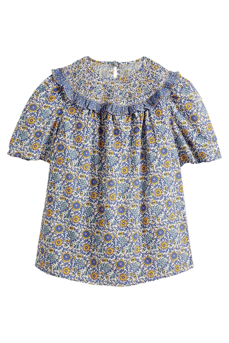 SMOCKED NECK PRINTED TOP IVO 6