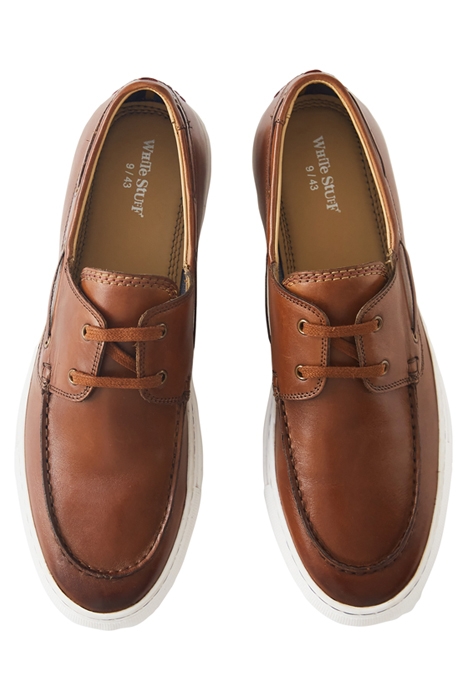 LIAM LEATHER CUPSOLE BOAT SHOE MID BROWN 3