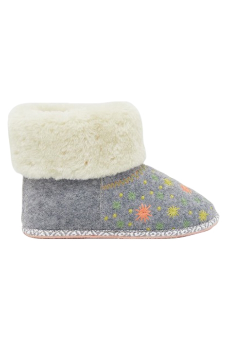STAR EMBROIDERED BOOTIE GREY MULTI 1