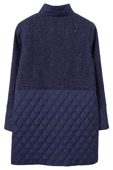 KARLA TWEED WOOL MIX COAT NAVY 4