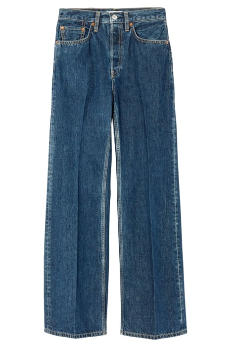 70S ULTRA HIGH RISE WIDE LEG RUSTIC INDIGO 1