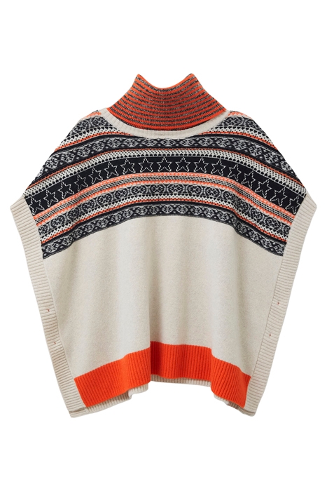 STAR FAIRISLE PONCHO NAT MLT 6