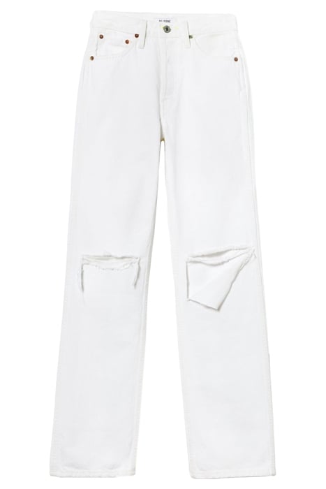 90S HIGH RISE LOOSE WHITE WITH RIPS 1