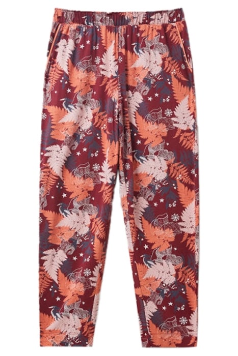FERN JERSEY PJ BOTTOM RED MULTI 1