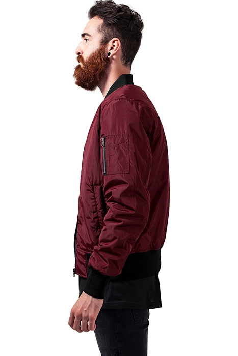 2-TONE BOMBER JACKET BURGUNDY/BLACK 4