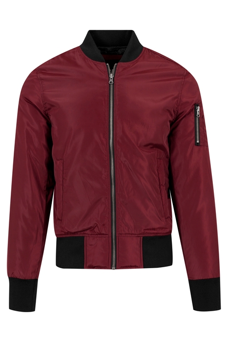 2-TONE BOMBER JACKET BURGUNDY/BLACK 1