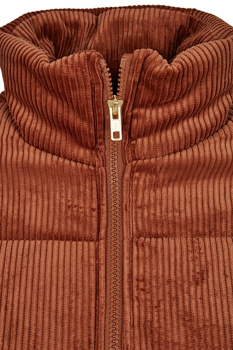 LADIES CORDUROY PUFFER JACKET TOFFEE 7