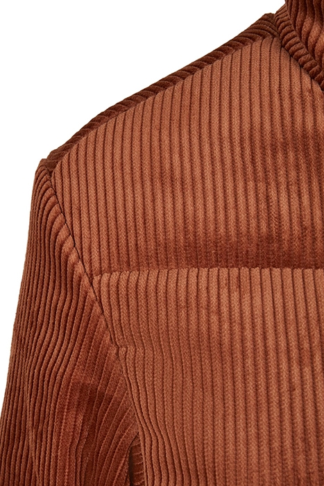 LADIES CORDUROY PUFFER JACKET TOFFEE 8