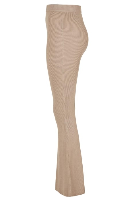 LADIES RIB KNIT BOOTCUT LEGGINGS LIGHTTAUPE 4