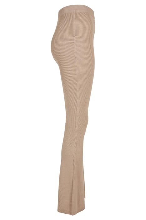 LADIES RIB KNIT BOOTCUT LEGGINGS LIGHTTAUPE 3