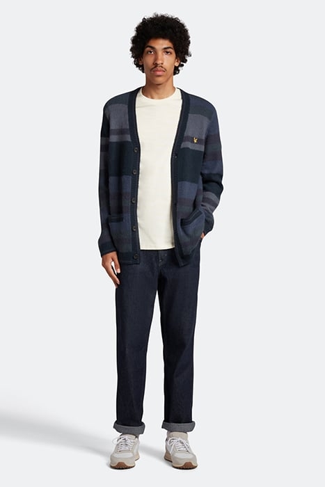 TEXTURED STRIPE CARDIGAN Z271 DARK NAVY 3