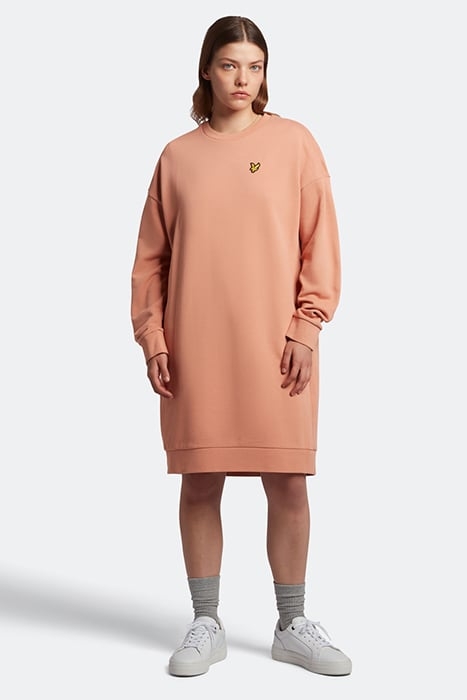 SWEATSHIRT DRESS W795 DUSTY PEACH 1