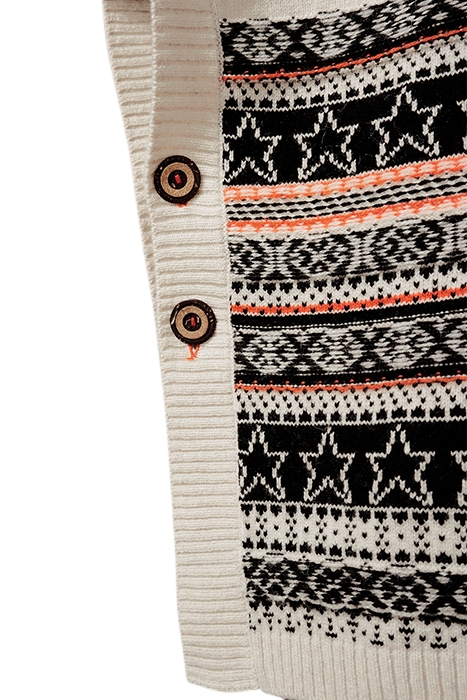 STAR FAIRISLE PONCHO NAT MLT 4