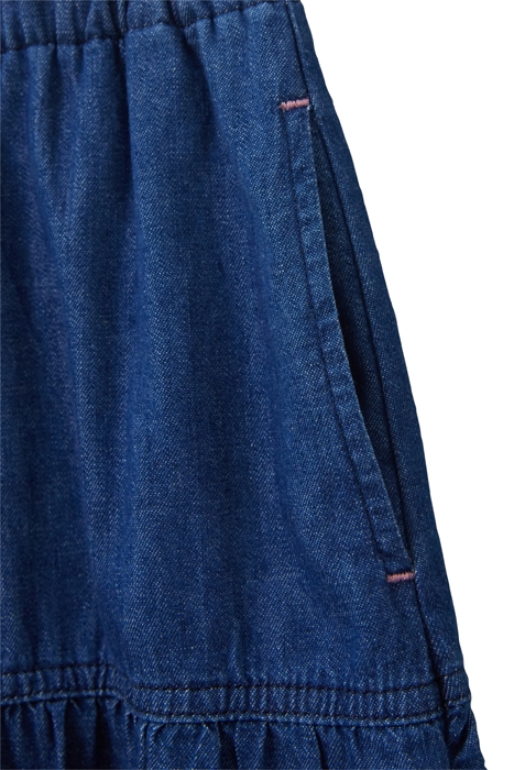 MIA TIERED DENIM MIDI SKIRT MID DENIM 3