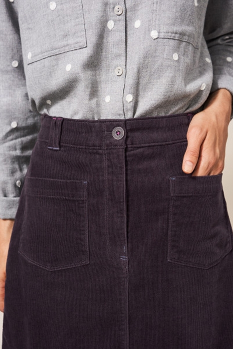 MELODY  CORD SKIRT DARK GREY 2