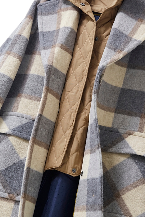 ISOBELLE CHECK COAT GREY MULTI 3