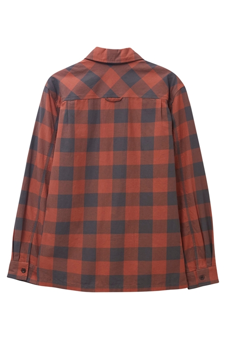 BUFFALO TWILL CHECK SHIRT MID RED 6