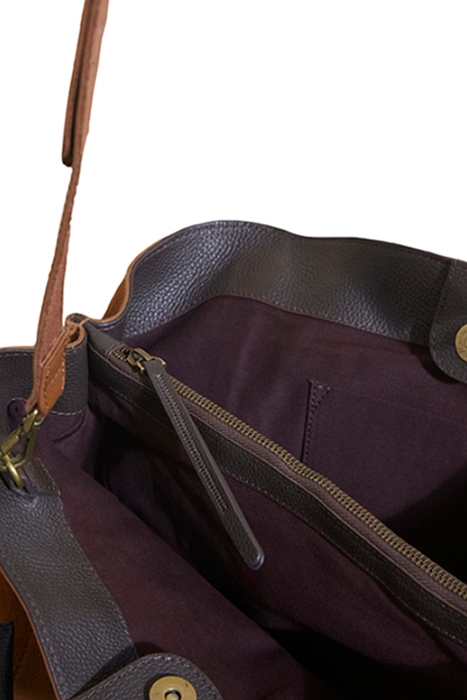 HANNAH LEATHER TOTE MID TAN 4