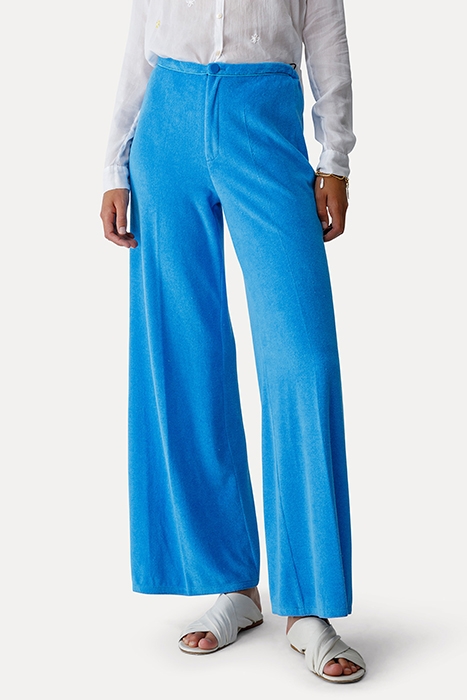 TERRY WIDE LEG PANTS GLICINE 2