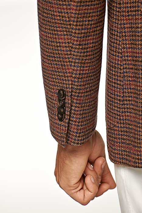 MID BROWN HOUNDSTOOTH HAVANA BLAZER 8