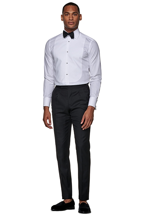 WHITE SLIM FIT TUXEDO SHIRT 4