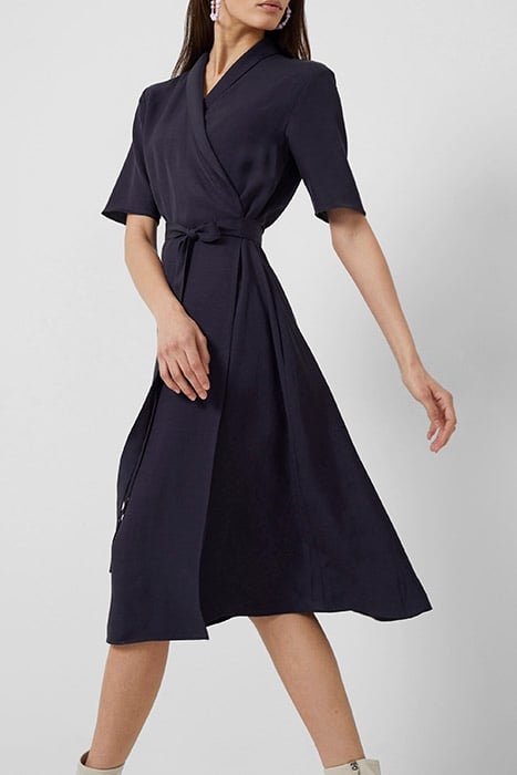 ALEENA SINNI LYOCELL WRAP DRS UTILITY BLUE 4