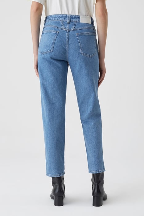 WOMEN PEDAL PUSHER JEANS MID BLUE 2