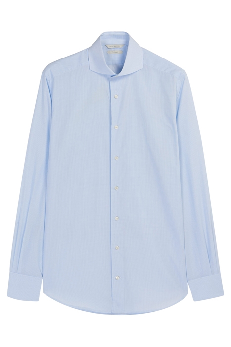 LIGHT BLUE CHECKED SLIM FIT SHIRT 1