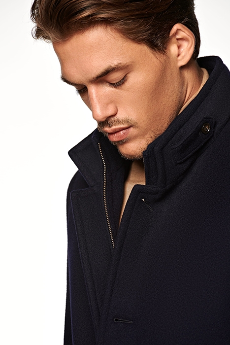 NAVY PADDED OVERCOAT 6