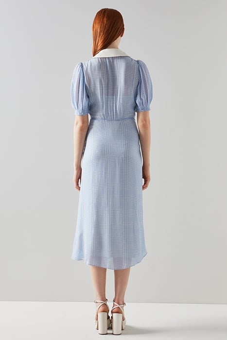 BEECHAM SHIRT DRESS BLUE/CREAM 3